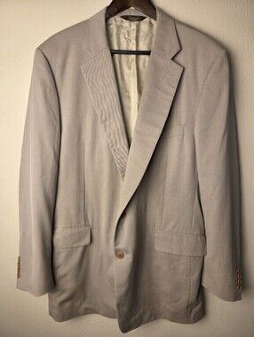 Paul Stuart Tan Sport Coat Jacket Blazer 45L Wool Cotton